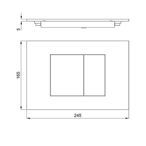 Клавиша смыва пневматическая Almar WC PLATE E330001.HB цвет латунь - фото 2