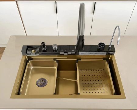 Кухонная мойка Cerutti SPA CT10355 75х45 цвет золото