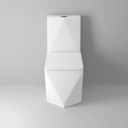 Унитаз напольный с бачком Grossman Cristal GR-4491 белый с сиденьем микролифт безободковый каскадный смыв - фото 3