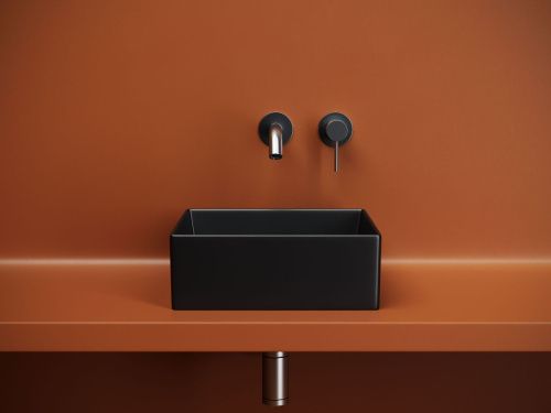 Раковина из сантехнического фарфора Ceramica Nova ELEMENT CN6068MB 40х40 накладная цвет черный без отверстий под смеситель - фото 5