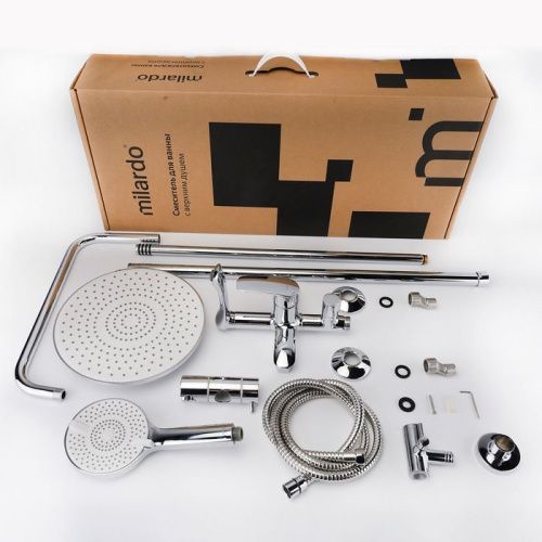 Душевая стойка Milardo Rora RORSB4FM06 настенная цвет хром - фото 4