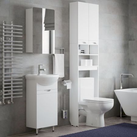 Тумба под раковину Corozo Лея SD-00001490 40х20 напольная цвет белый