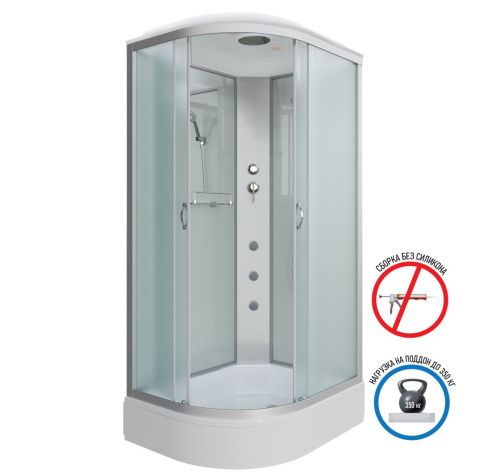 Душевая кабина Niagara Classic 330944RG 100х90 асимметричная с крышей ориентация правая - фото 2