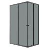 Душевой уголок Niagara Eco NG-1118-14QT 105х80 стекло тонированное профиль черный без поддона