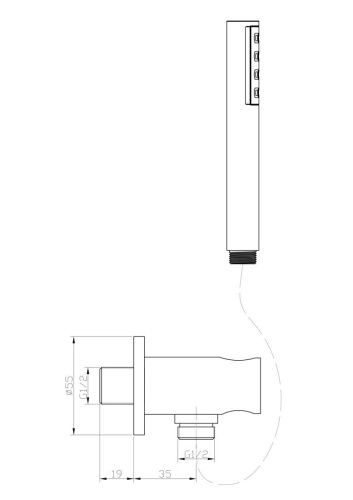 Душевой гарнитур BelBagno ANCONA ANCONA-DFS-CRM настенный хром - фото 2