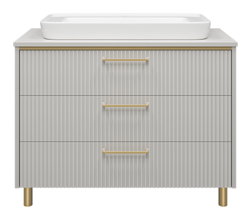 Тумба под раковину Brevita Elche ELC-0100-0302Я 100х50 напольная цвет белый - фото 2