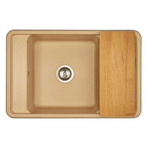 Кухонная мойка Aquaton Беллис 1A725032BS260 80х50 цвет бежевый поверхность матовая - фото 3