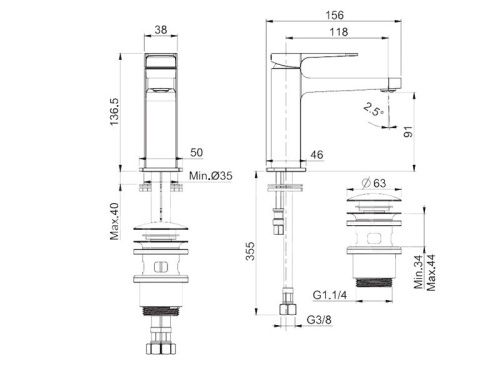 Смеситель Fima Carlo Frattini F3942NCR*** на биде хром - фото 2
