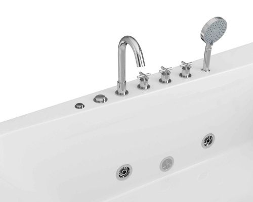 Ванна акриловая Grossman GR-17095-1R 170х95 пристенная асимметричная с ножками - фото 2