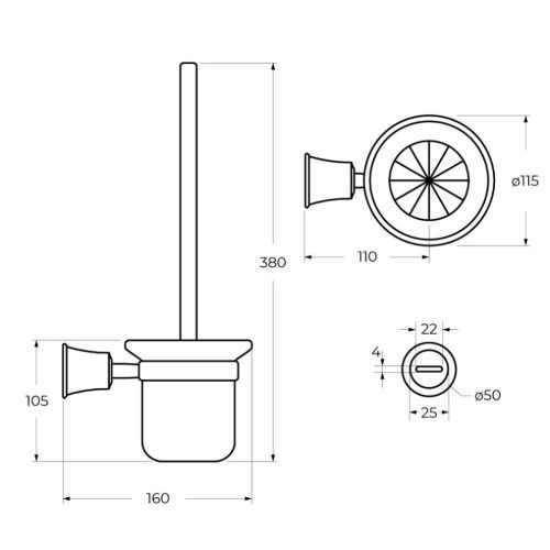 Ершик Cezares LIBERTY CZR-F-8990-BORO1 - фото 2