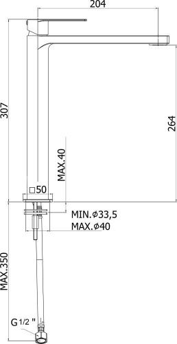 Смеситель для раковины Paffoni Tango TA081CR на столешницу хром - фото 3