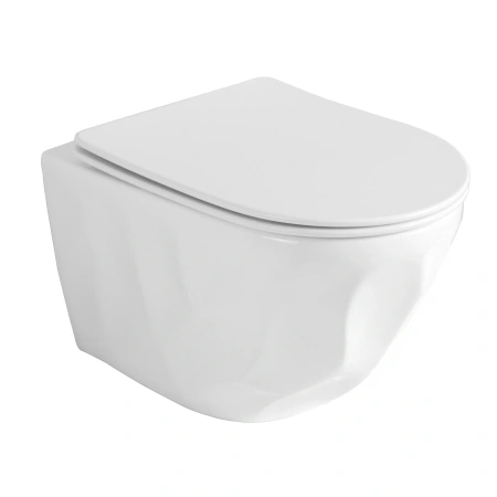 Унитаз подвесной Gid Tornado 62263Y белый с сиденьем микролифт безободковый смыв торнадо