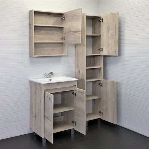 Шкаф-пенал Comforty Марио 00-00005976CF 40х190 напольный цвет белый/бежевый - фото 5