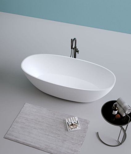 Ванна из искусственного камня Timo LEMPI LEMPI1800 180х80 отдельностоящая овальная - фото 5