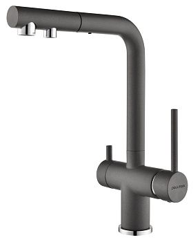 Смеситель для кухни Paulmark SERPENTINE Se213222-GRM на мойку серый