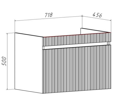 Тумба под раковину Runo Модена 00-00002200 70х50 подвесная цвет белый - фото 5