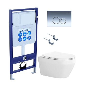 Сет унитаз + инсталляция Aquatek SET AQUATEK ЛЕЯ cm-018 4в1