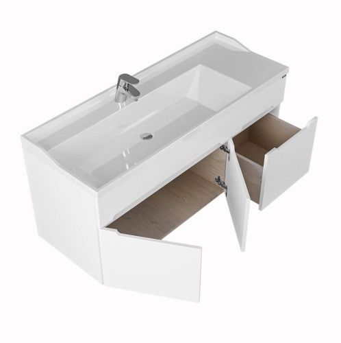 Тумба под раковину СанТа Лондон 224032 120х40 подвесная цвет белый - фото 2