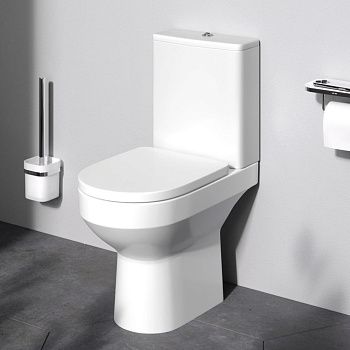 Унитаз напольный с бачком Am.Pm Spirit V2.0 C708600WH белый без сиденья безободковый каскадный смыв