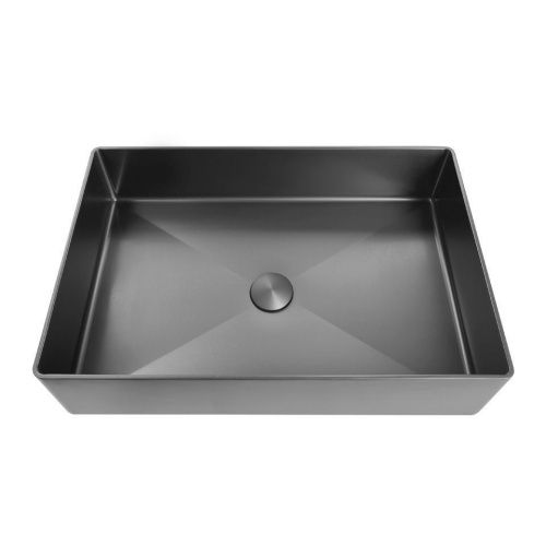 Раковина из нержавеющей стали AltroBagno Astro AltroBagnoAstro001018MtGr 50х40 накладная цвет оружейная сталь - фото 2