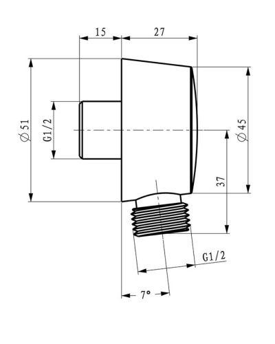 Шланговое подключение для душа Orange FIX F-001cr - фото 3