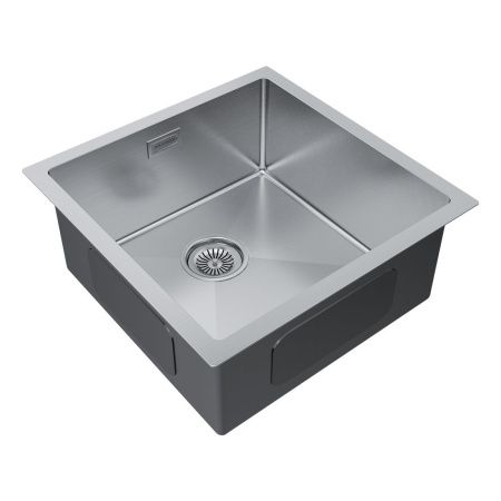 Кухонная мойка Paulmark GERBERG 44 UNI PM214444-BS 40х40 цвет нержавеющая сталь поверхность брашированная