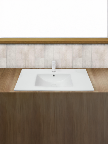 Раковина из сантехнического фаянса WeltWasser WW SK 10000005585 40 см встраиваемая цвет белый 1 отверстие под смеситель - фото 4