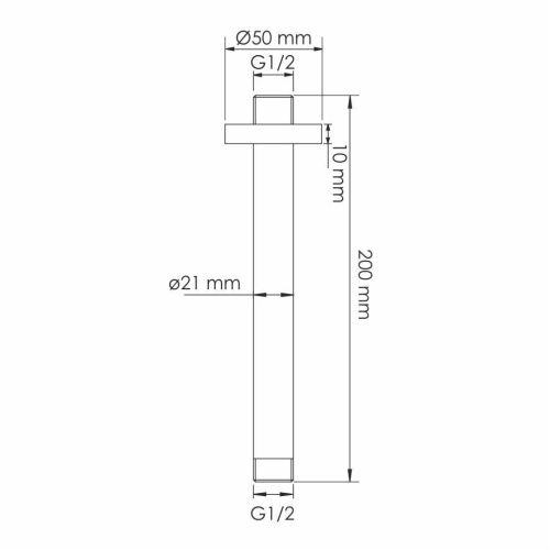 Держатель верхнего душа Wasserkraft Asphe 7700 A337 розовое золото - фото 2