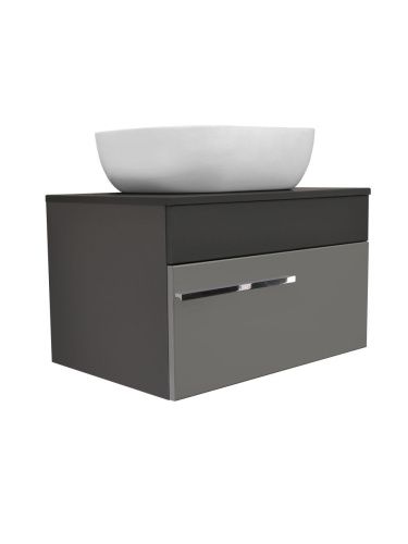 Тумба под раковину Runo ВУДЛАЙН 00-00004898 70х50 подвесная цвет серый - фото 2