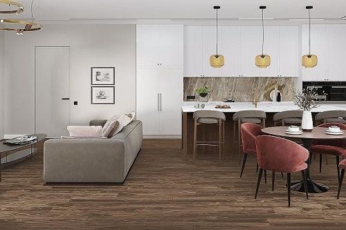 Кварцвиниловая плитка Damy Floor FAMILY LVT 0036-3-LVT Орех Американский толщина 0.25 см 43 класс 1227х187 - фото 4