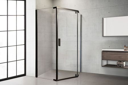 Душевой уголок Royal Bath TR RB1285TR-T-BL 120х85 стекло прозрачное профиль черный без поддона
