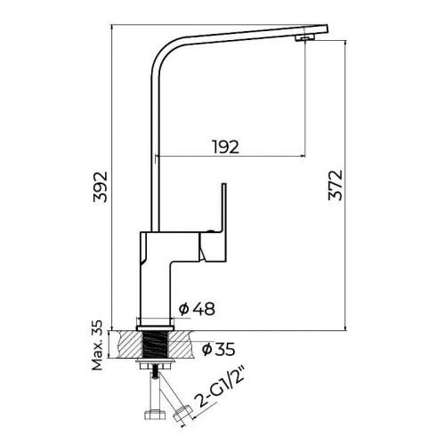 Смеситель для кухни Knotlor STABLE KN-21 на мойку хром - фото 3