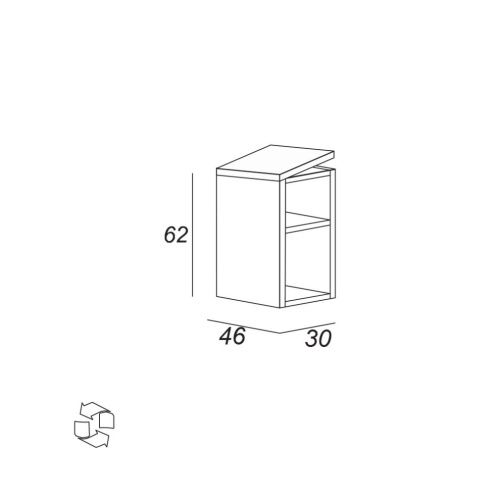 Шкаф Cezares URBAN 55166 30х60 подвесной - фото 4