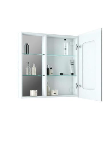 Зеркало-шкаф Continent Aperio МВК007 80х80 подвесной цвет белый - фото 4