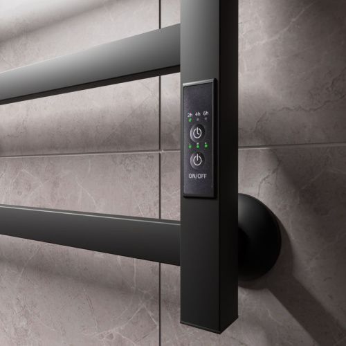 Полотенцесушитель электрический Маргроид Вид 81-10 профильный 8110p-8050-1083-9005R 55х80 черный - фото 5