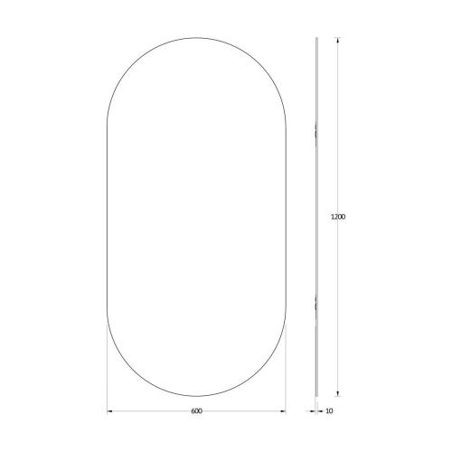 Зеркало в ванную Evoform Colora BY 0466 60х120 цвет черный - фото 2