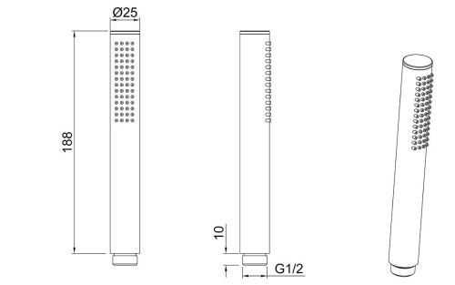 Душевая лейка Allen Brau Priority 5.31020-MG цвет серый - фото 3
