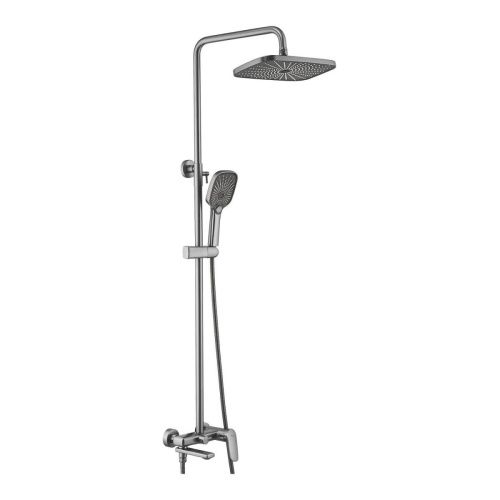 Душевая стойка Shevanik S8536T настенная цвет оружейная сталь - фото 2