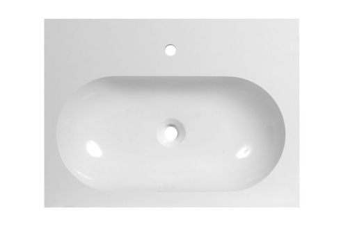 Раковина из искусственного камня Эстет Ника ФР-00014956 60х50 накладная цвет белый 1 отверстие под смеситель - фото 3