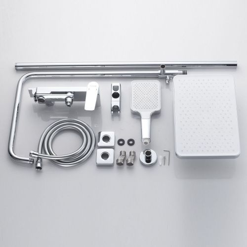 Душевая стойка Shevanik S4226 настенная цвет хром - фото 4