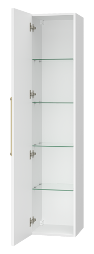 Шкаф-пенал Brevita Alicante ALI-05035-01 40х170 подвесной цвет белый - фото 4
