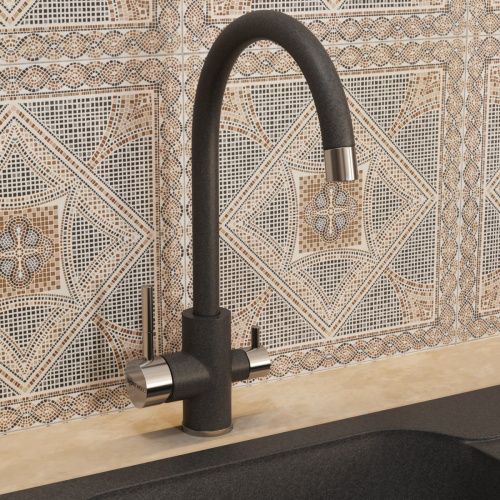 Смеситель для кухни Uperwood Quartz UPD-Q-01-04 UPD-Q-01-04 на мойку черный - фото 4