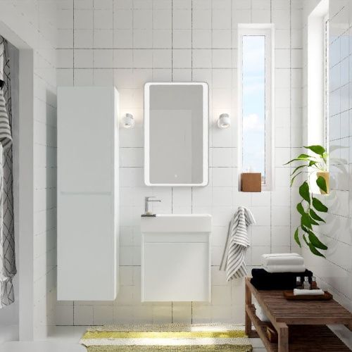 Тумба под раковину Art&Max TECHNO Family-500-1D-SO-BL 50х30 подвесная цвет белый