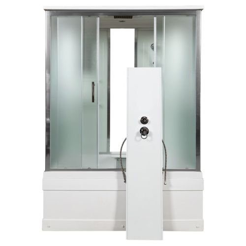 Душевой бокс AvaCan  EM4517 170х90 стекло с рисунком профиль хром - фото 3