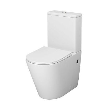 Унитаз напольный с бачком Grossman Color GR-4480MS белый с сиденьем микролифт безободковый каскадный смыв