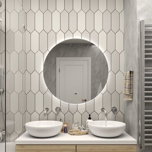 Зеркало с подсветкой Art&Max SANREMO AM-San-1000-DS-F 100х100 подвесное