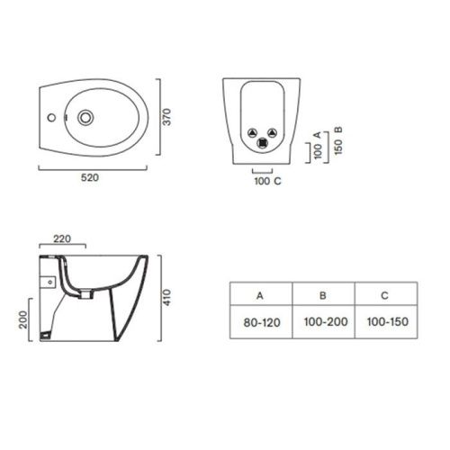 Биде напольное Catalano Italy 719521001 цвет белый - фото 2