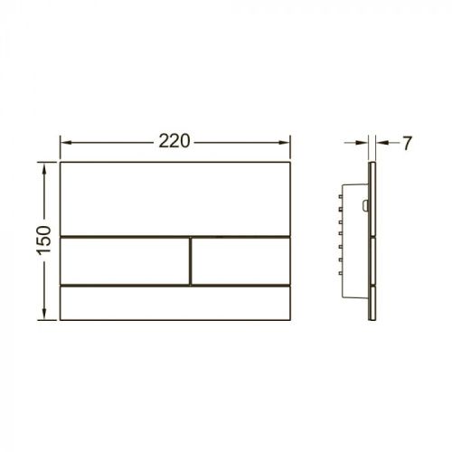 Клавиша смыва механическая Tece TECEsquare 9240824 цвет белый - фото 2