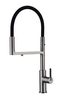 Смеситель для кухни Paulmark TORNADO To213402-GM на мойку серый