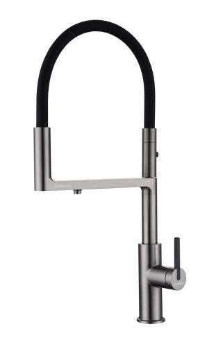 Смеситель для кухни Paulmark TORNADO To213402-GM на мойку серый